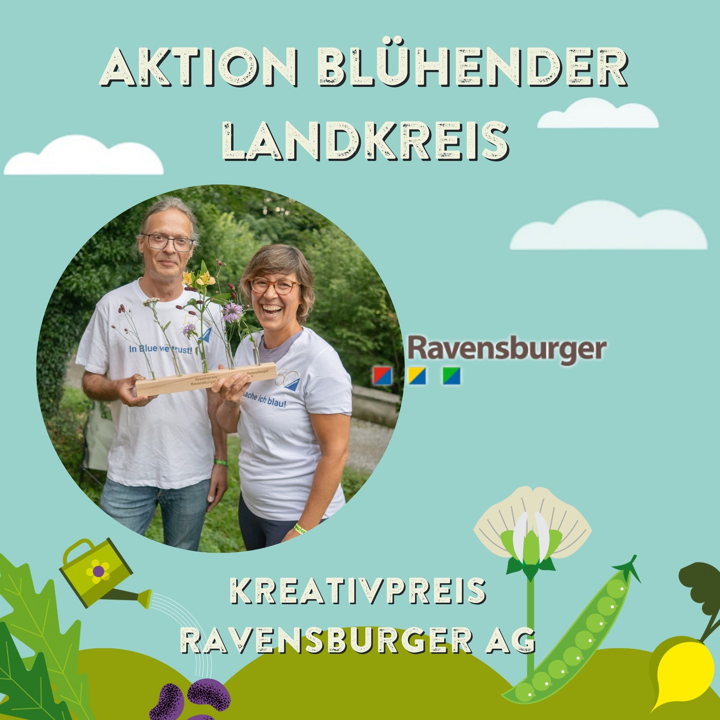 🌱 Blühender Landkreis Ravensburg 2025: Der große Belegschafts-Wettbewerb 🏆
Auch in diesem Jahr hat der Blühende Landkreis Ravensburg die Belegschaften von Unternehmen und Organisationen dazu aufgerufen: „Aus welchem Unternehmen kommen die meisten Saatgutbestellungen?“
Um herauszufinden, welche Belegschaft in Summe das größte Gemüsebeet in unseren heimischen Gärten anlegt, wurden alle Bestellungen zusammengezählt. 🌿
🎉 Herzlichen Glückwunsch an Ravensburger (@ravensburger.de)!
Mit viel Engagement und Kreativität habt ihr eure Mitarbeitenden begeistert, aktiv an unserer Aktion teilzunehmen – ob durch Beiträge im Intranet oder originelle Aktionen in der Mittagspause. Dank eurer Ideen haben sich 299 Mitarbeitende motivieren lassen, etwas für den Erhalt der Biodiversität im eigenen Garten oder auf dem Balkon zu tun. 🌱💡
Für dieses besondere Engagement habt ihr euch den Kreativpreis in der Kategorie 4 (über 500 Mitarbeitende) beim „Blühenden Landkreis Ravensburg 2025“ redlich verdient! 🌈🌿
Die Preisverleihung fand im Rahmen des GreenPulse-Festivals auf Schloss Achberg statt.
Vielen Dank an alle, die bei der Aktion „Blühender Landkreis Ravensburg 2025“ mitgemacht haben. Gemeinsam machen wir unsere Region grüner und lebendiger! 💚
Großzügiger Sponsor unserer Blühkampagne ist die @kreissparkasseravensburg!
#BlühenderLandkreis #Biodiversität #Nachhaltigkeit #Firmenchallenge #Artenvielfalt #Gemüsegarten #Saatgutaktion #Insektenfreundlich #Umweltschutz #RegionalEngagiert #GärtnernFürDieZukunft #Naturschutz #Blühflächenwettbewerb #MehrArtenImGarten #Firmenengagement #BlühendeZukunft