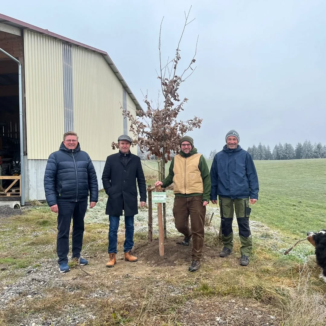 Wir pflanzen Zukunft! 🌳
Bereits zum dritten Mal fand in diesem Herbst  die Hofbaumaktion - Heimatwurzeln - „Wir pflanzen Zukunft“ statt. 
In der Gemeinschaftsaktion mit dem Bauernverband Allgäu-Oberschwaben @oberschwabensbauern gaben wir auch dieses Jahr wieder über 50 Hofbäume an landwirtschaftliche Betriebe, die ihren Hof durch einen -noch jungen- Hofbaum ergänzen wollten.

Durch die finanzielle Unterstützung der Heimatstiftung der @kreissparkasseravensburg
konnten wir diese landschaftsprägenden Elemente den interessierten landwirtschaftlichen Betrieben kostenlos aushändigt werden.

Wir hoffen die jungen Bäume gedeihen gut und prägen somit unser Landschaftsbild nachhaltig.  Der LEV Ravensburg und der Kreisbauernverband bedanken sich bei der Heimatstiftung der KSK Ravensburg

#wirliebenheimat #Heimatstiftung #kreissparkasseravensburg #hofbaum
#hofbaumprojekt