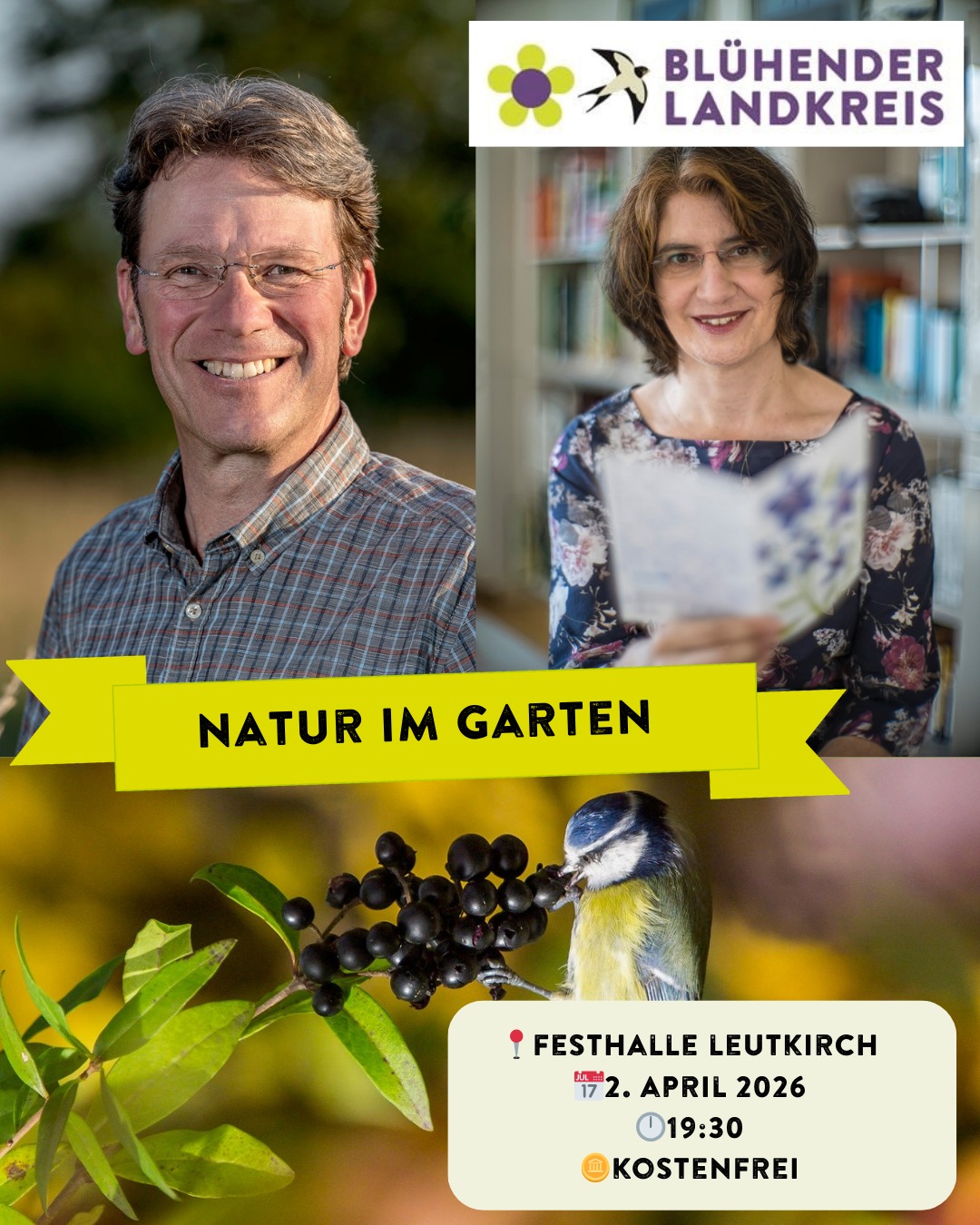 🌿 Natur im Garten – ein Genuss für Mensch und Tier 🌿

Unsere Veranstaltungsreihe „Blühender Landkreis“ geht am 02. April in die letzte Runde – und es sind noch wenige Plätze frei!

In Leutkirch nehmen dich Roland und Karin Günter mit auf eine inspirierende Reise durch Gärten als lebendige Lebensräume. Freu dich auf beeindruckende Bilder, spannende Geschichten und humorvolle Einblicke in die faszinierende Formen- und Farbenvielfalt unserer Gärten. 🌸

Außerdem ist wieder Patrick Kaiser von tatgut e.V. dabei:
Er stellt samenfeste Sorten vor und teilt wertvolles Wissen über alte Gemüsesorten sowie die Bedeutung von Artenvielfalt. 🌱

✨Am Ende erhältst du eine exklusive, kostenlose Saatgutmischung!✨

👉 Jetzt kostenlos anmelden:
bluehender-landkreis.org/veranstaltungen/

Ein großes Dankeschön an die Heimatstiftung der @kreissparkasseravensburg für die großzügige Förderung, sowie an unsere Partner @elobau_stiftung und @tatgut.de 🙏

#leutkirch #bluehenderlandkreis #allgäu #oberschwaben #landschaftserhaltungsverband #natuRVielfalt #biodiversitätsstrategie #biodiversität #ravensburg