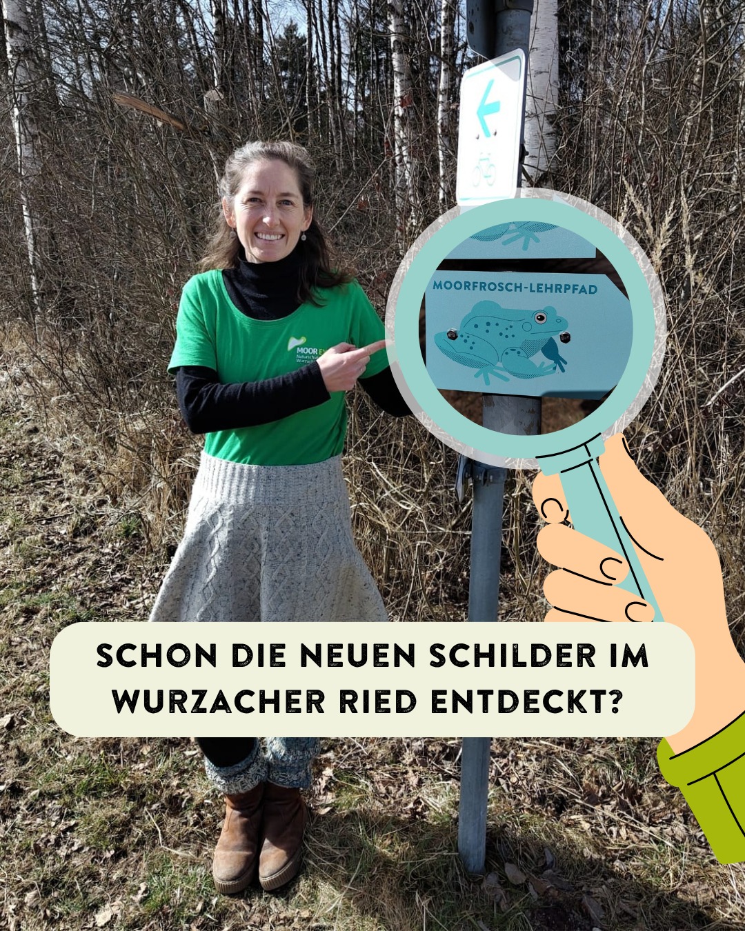 Schon die neuen Schilder im Wurzacher Ried @naz.wurzacher.ried entdeckt? 👀🐸

Hier entsteht gerade etwas Neues für Groß und Klein…

👉 Seid gespannt, was folgt!

#moorfrosch #wurzacherried #allgäu #oberschwaben #landschaftserhaltungsverband #natuRVielfalt #biodiversitätsstrategie #biodiversität #ravensburg